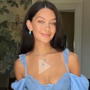 Meira T Blue Topaz Pear Necklace